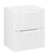 Biała szafka pod umywalkę z szufladami - Dafo 11X 50 cm Edinos