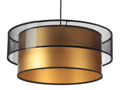Złoto-czarna lampa wisząca glamour z siatki - S421-Wenge Lumes