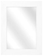 Białe lustro ścienne drewniane w szerokiej ramie - Vremio 9 rozmiarów 70x100cm Elior
