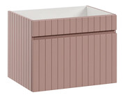 Różowa szafka pod umywalkę 60 cm z lamelami - Tereza 5X Edinos