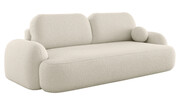 Kremowa sofa tapicerowana tkaniną boucle - Lissendo Edinos