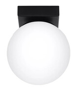 Czarna lampa sufitowa z okrągłym kloszem - A163-Soho Lumes