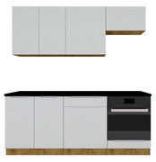 Komplet mebli kuchennych dąb artisan + szary - Orfa 27X Edinos