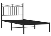 Czarne metalowe łóżko pojedyncze 90x200 cm - Envilo Elior