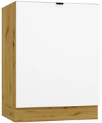 Szafka pod płytę grzewczą 60 cm biały + dąb artisan - Elandro 7X Edinos