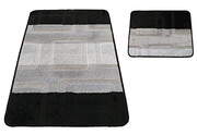 Czarne nowoczesne dywaniki do łazienki - Amris 3X Profeos