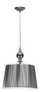 Srebrna lampa wisząca z dekoracyjnym abażurem - V160-Rotom Lumes