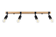Czarny drewniany plafon w stylu loft - A391-Flivo Lumes