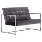 Zgrabna 2-osobowa sofa Aparro - szara Edinos