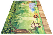 Kolorowy dywan dziecięcy ze zwierzętami w dżungli - Hazo 5X 160x230 Profeos