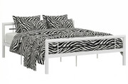 Duże białe metalowe łózko 180x200 cm - Sintra Edinos