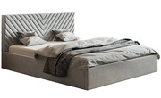 Tapicerowane łóżko 180x200 Nuvell 4X - 36 kolorów + materac lateksowy Contrix Rubber SX Elior