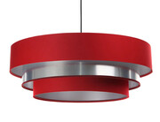 Czerwono-srebrna elegancka lampa wisząca nad stół - S458-Orella Lumes