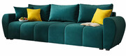 Welurowa sofa rozkładana w kolorze morskim - Morvani Edinos