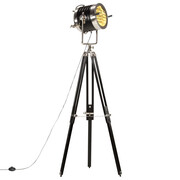 Czarna retro lampa podłogowa regulowana - EX188-Erfis Lumes