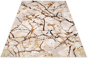 Kremowo-brązowy dywan pokojowy w marmurowy wzór - Oros 9X 200x300 Profeos