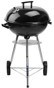 Czarny okrągły grill węglowy z pokrywą - Vorlin Edinos