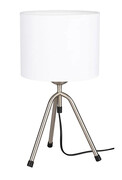Biała lampa stołowa z okrągłym abażurem - A13-Doha Lumes