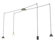 Czarna duża wisząca lampa pająk - D131-Kegi Lumes