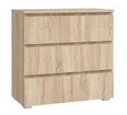 Komoda z 3 szufladami dąb sonoma 80 cm - Elsinor 3X Edinos