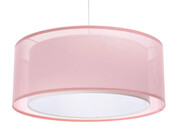 Różowa lampa wisząca z dwuczęściowym abażurem - S436-Vilena Lumes