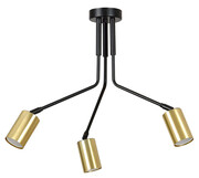 Czarna potrójna loftowa lampa sufitowa - D059-Lovis Lumes