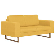 Elegancka dwuosobowa sofa Ladi 2X - żółta Edinos