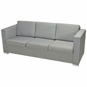 Trzyosobowa jasnoszara sofa loftowa - Telva 3Q Edinos