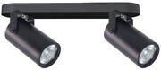 Czarna lampa sufitowa dwupunktowa loft na listwie - Z071-Santino Lumes