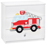 Komoda dziecięca na zabawki wóz strażacki - Rostok 10X Edinos