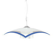 Biało-niebieska kuchenna lampa wisząca - S564-Grotto Lumes