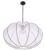 Biała lampa wisząca z abażurem - D197-Erga Lumes