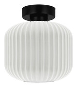 Biała sufitowa lampa ze szklanym kloszem - J017-Grand Lumes