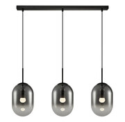 Czarna potrójna lampa wisząca - K400-Tiriza Lumes