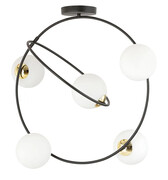 Nowoczesna lampa sufitowa z mlecznymi kloszami - D125-Senza Lumes
