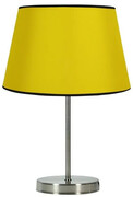 Żółta lampa stołowa z abażurem z tkaniny - V166-Elopi Lumes