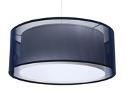 Granatowa lampa wisząca z podwójnym abażurem - S436-Vilena Lumes