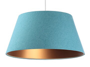 Niebiesko-miedziana lampa wisząca stożek - S410-Roseto Lumes