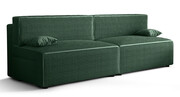 Zielona rozkładana sofa z funkcją spania - Manila 3X Elior