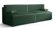 Zielona rozkładana sztruksowa sofa z funkcją spania - Lider 3X Edinos