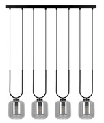 Grafitowa szeroka lampa wisząca - J014-Neflax Lumes