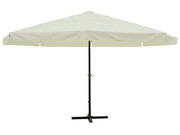 Biały parasol ogrodowy z aluminiową ramą - Diola Edinos