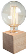 Drewniana lampka stołowa z odkrytą żarówką - S229-Tandrum Lumes