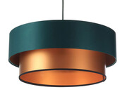 Miedziano-zielona lampa wisząca podwójna - S417-Vernon Lumes