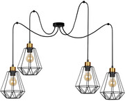 Czarna metalowa lampa druciana typu pająk - K111-Telesto Lumes