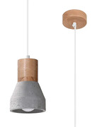 Szara lampa wisząca betonowa - S165-Dortiso Lumes