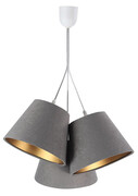Szaro-złota lampa wisząca glamour - EXX68-Corvus Lumes
