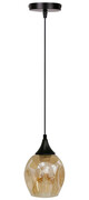 Czarna lampa wisząca ze szklanym brązowym kloszem - Z30-Circile Lumes