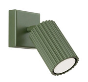 Oliwkowy metalowy kinkiet karbowany - D290-Melson Lumes