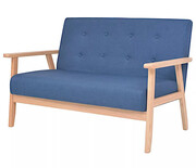Niebieska sofa 2-osobowa - Sybis Edinos